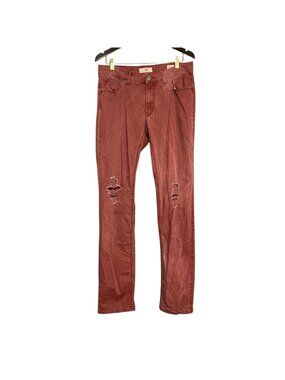 Brax Chuck Skinny Straight Pants Men Size W33 Dyed Moto Biker Distressed Ripped